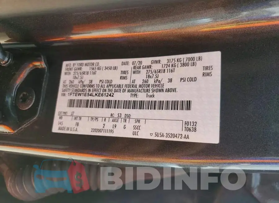 1FTEW1E54LKE61242 Photo# 12