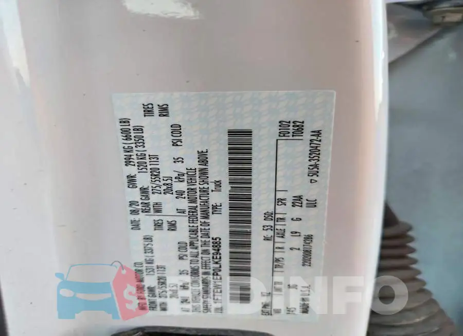 1FTEW1EP0LKE94885 Photo# 12