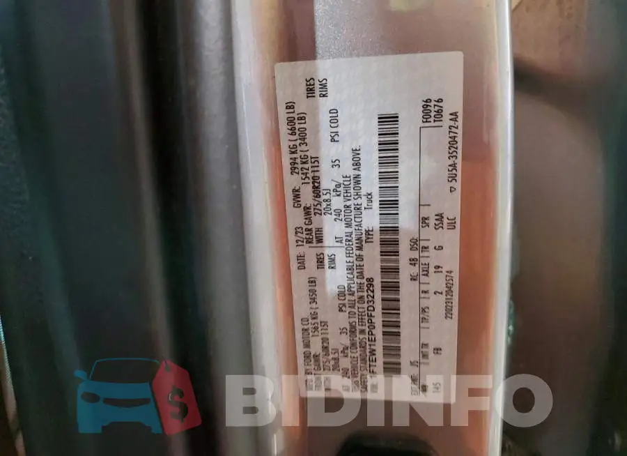 1FTEW1EP0PFD32298 Photo# 12