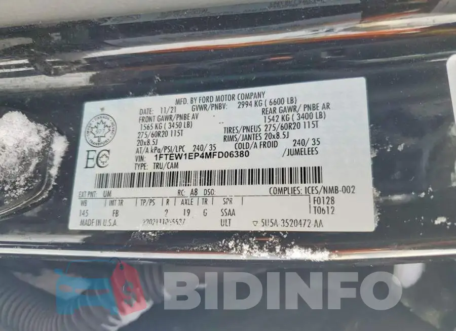 1FTEW1EP4MFD06380 Photo# 12