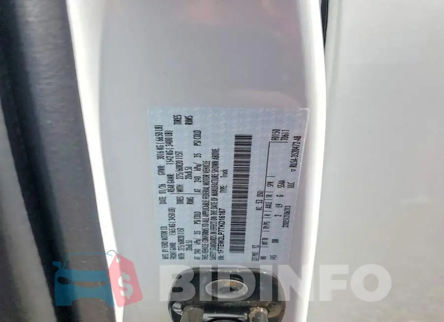 1FTEW2LP7TKD16187 Photo# 13
