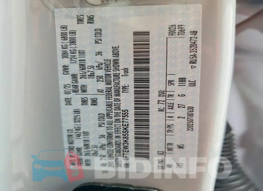 1FTEW3K85SKE77555 Photo# 12