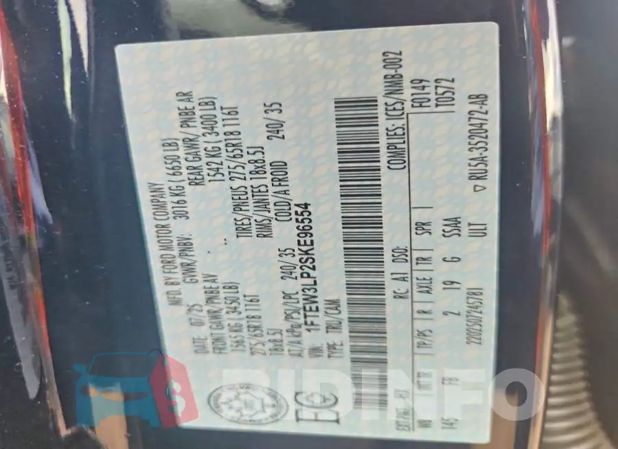 1FTEW3LP2SKE96554 Photo# 12