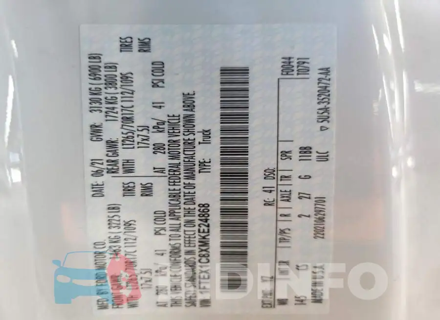 1FTEX1C8XMKE24868 Photo# 12