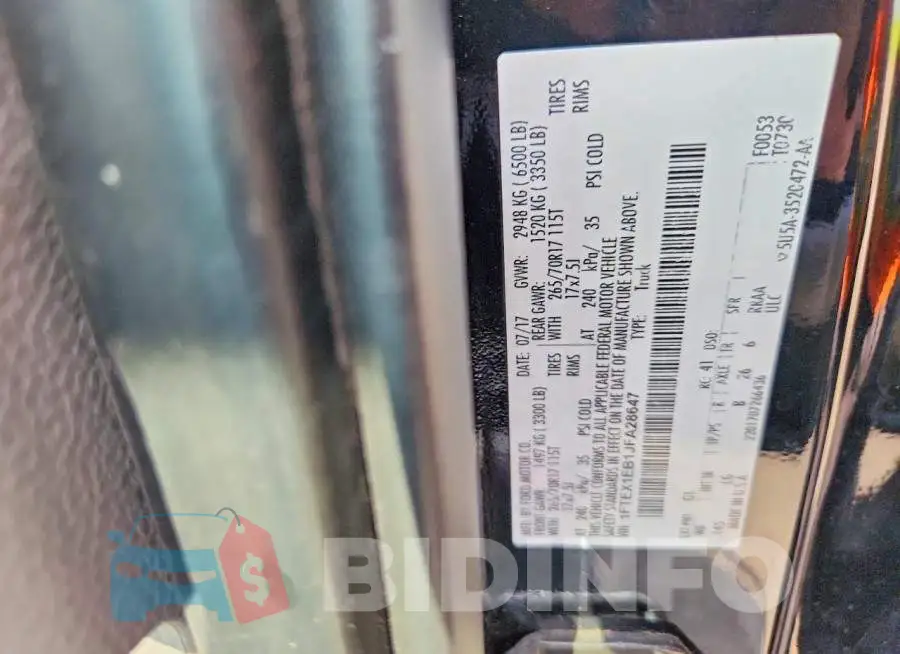 1FTEX1EB1JFA28647 Photo# 12