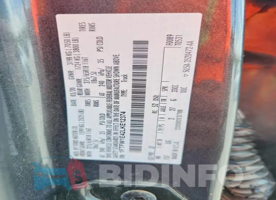 1FTFW1E42LKE12374 Photo# 12