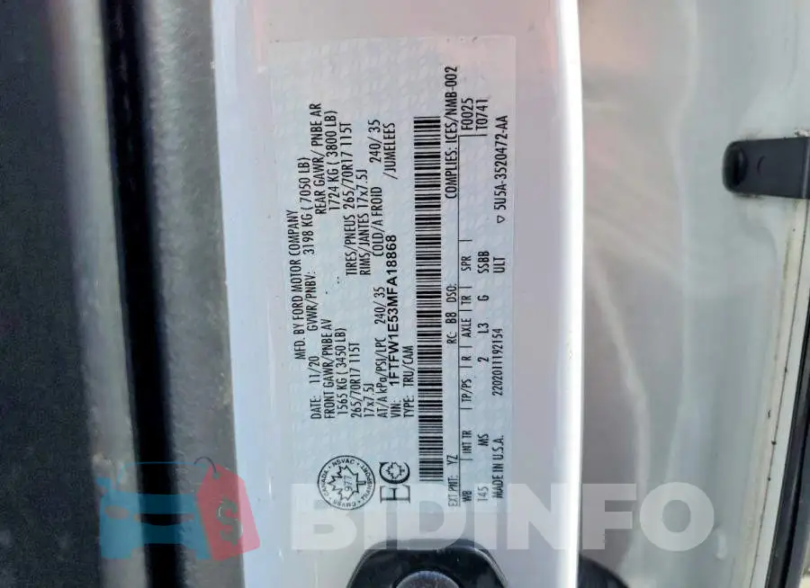 1FTFW1E53MFA18868 Photo# 12