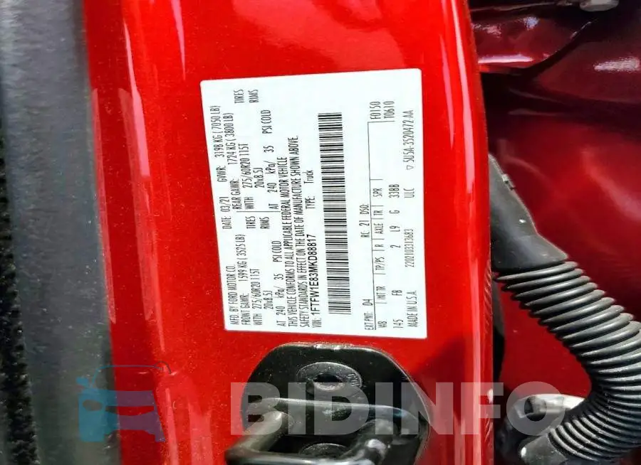1FTFW1E83MKD88817 Photo# 12