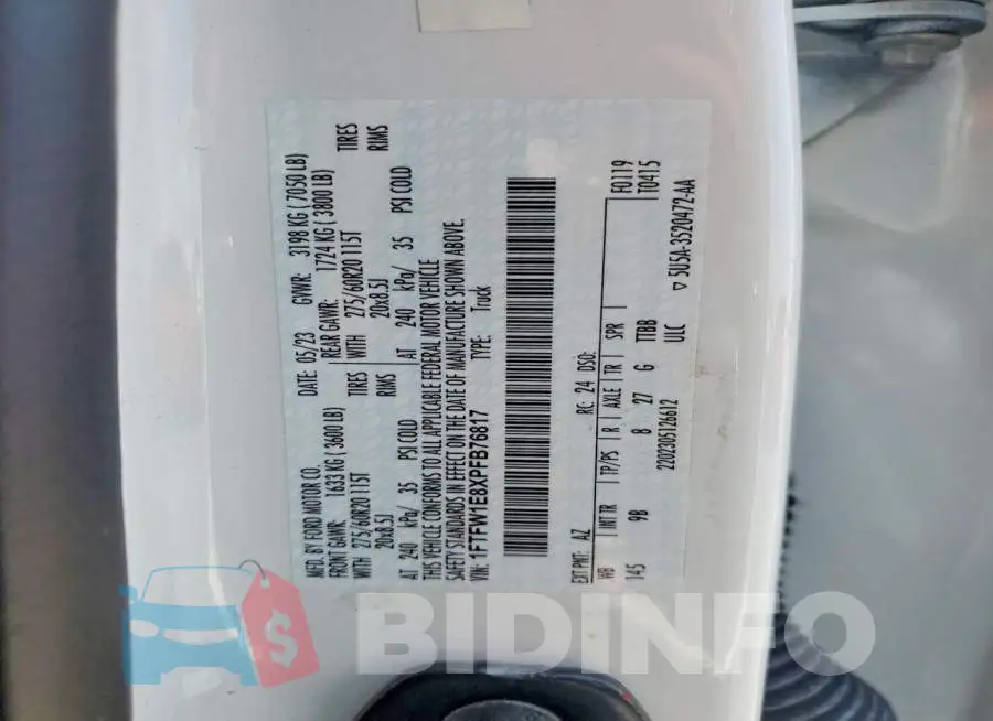 1FTFW1E8XPFB76817 Photo# 12