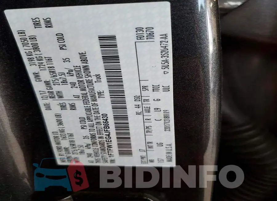1FTFW1EG4JFB66430 Photo# 13