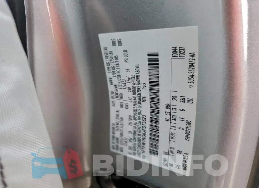 1FTFW1RG6JFD73623 Photo# 12