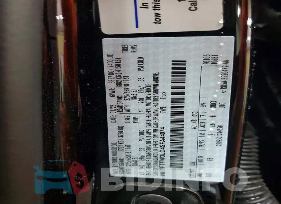 1FTFW3LD4SFA44074 Photo# 12