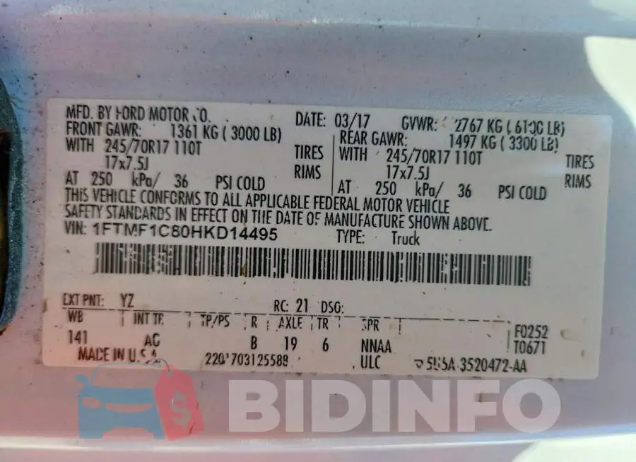 1FTMF1C80HKD14495 Photo# 12
