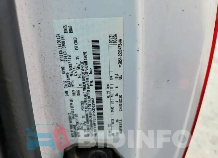 1FTMF1EF2HKD62902 Photo# 12