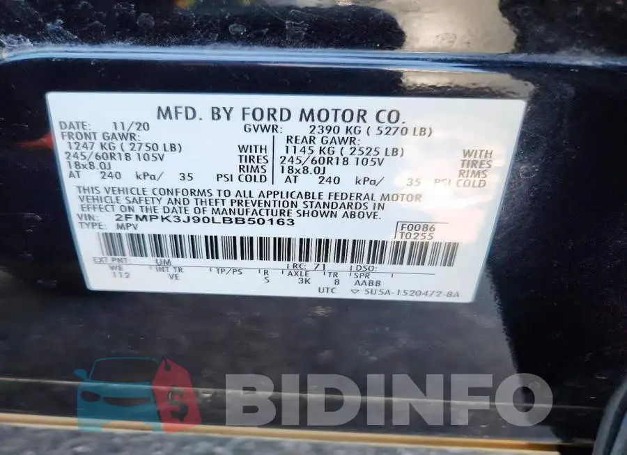 2FMPK3J90LBB50163 Photo# 13