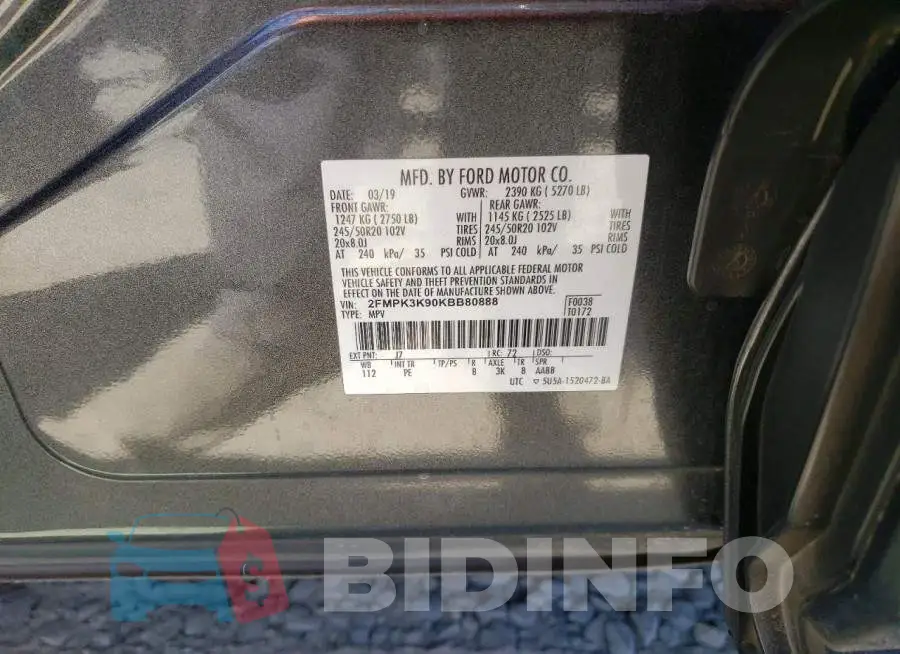 2FMPK3K90KBB80888 Photo# 12