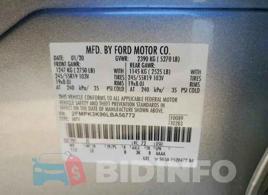 2FMPK3K96LBA56772 Photo# 14