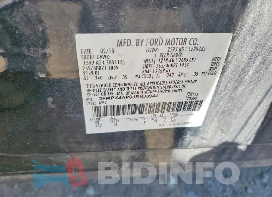 2FMPK4AP0JBB80944 Photo# 13