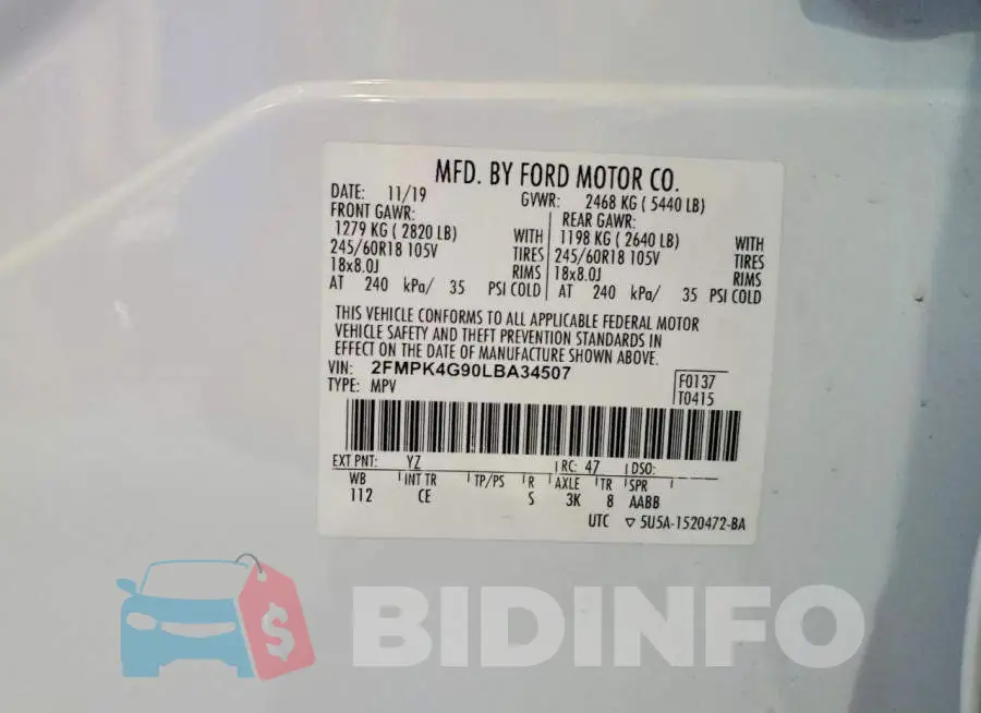 2FMPK4G90LBA34507 Photo# 13