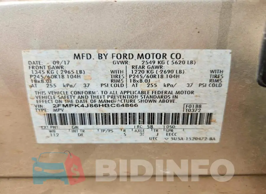 2FMPK4J86HBC64866 Photo# 13