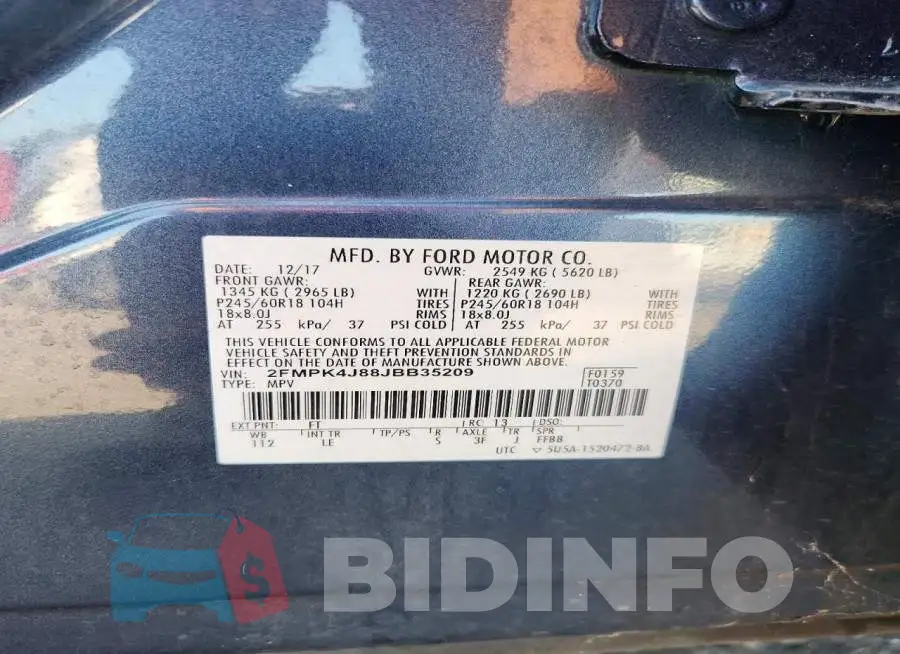 2FMPK4J88JBB35209 Photo# 13