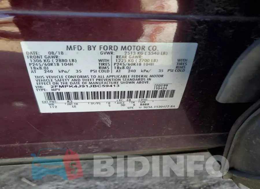 2FMPK4J91JBC59413 Photo# 13