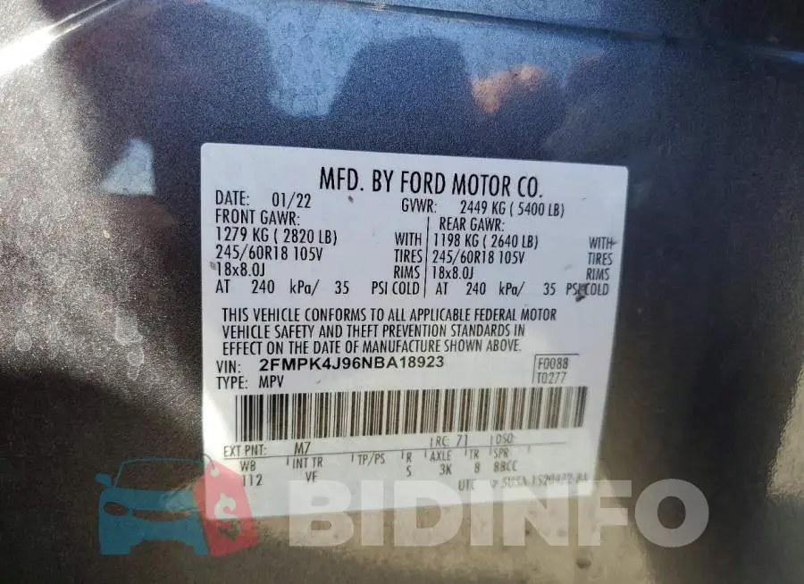 2FMPK4J96NBA18923 Photo# 13