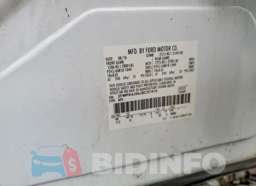 2FMPK4J98JBC57478 Photo# 14
