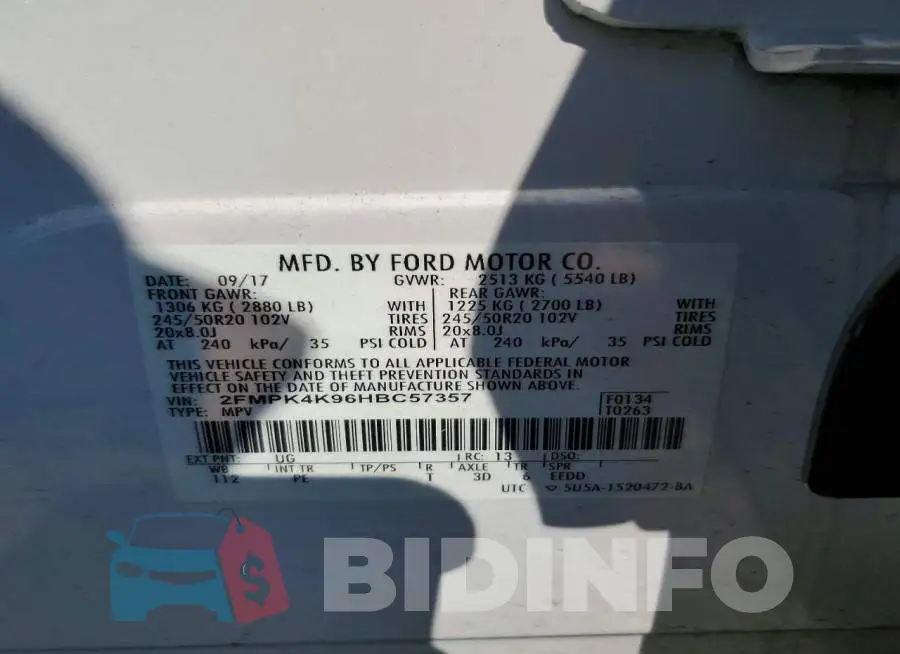 2FMPK4K96HBC57357 Photo# 12