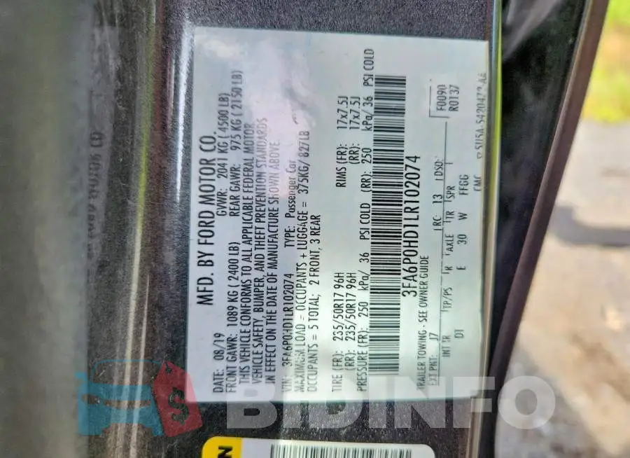 3FA6P0HD1LR102074 Photo# 12