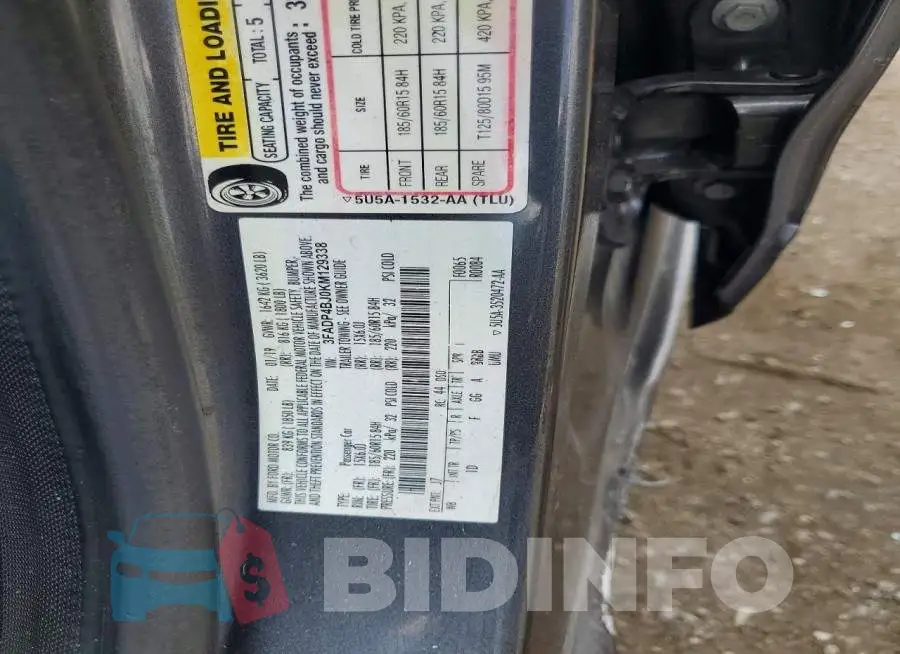 3FADP4BJ0KM129338 Photo# 12