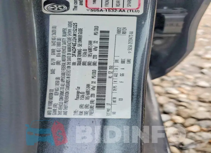 3FADP4EJ2KM152325 Photo# 12
