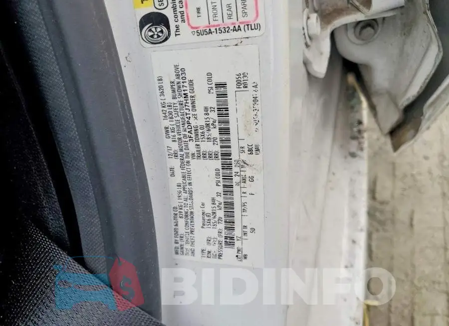 3FADP4TJ7HM171030 Photo# 13