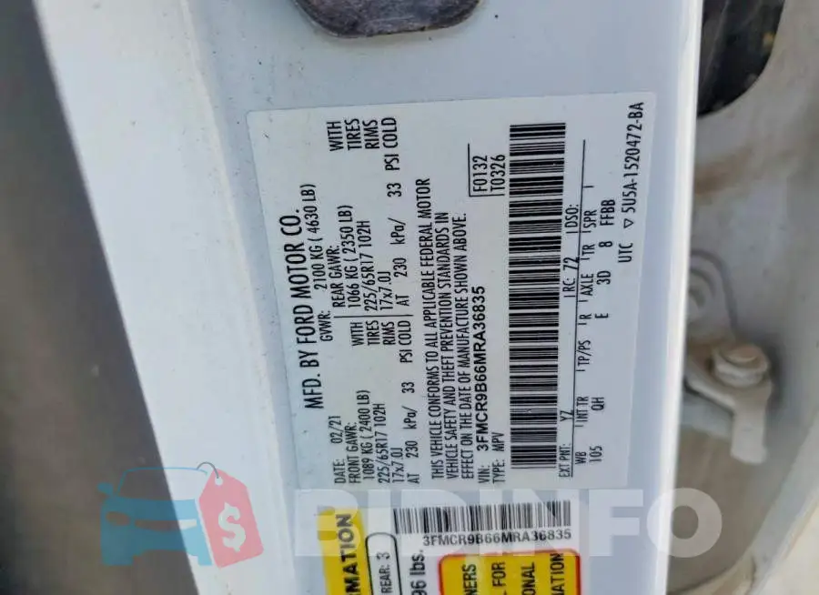 3FMCR9B66MRA36835 Photo# 14