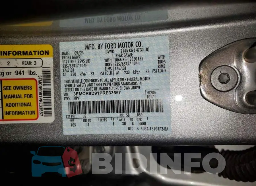 3FMCR9D91PRE33557 Photo# 13