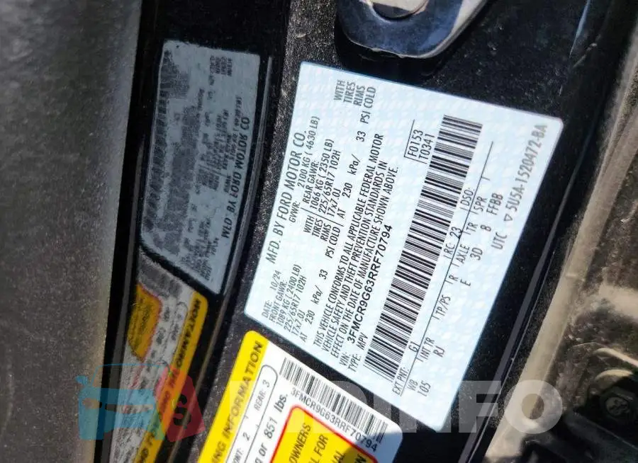 3FMCR9G63RRF70794 Photo# 13