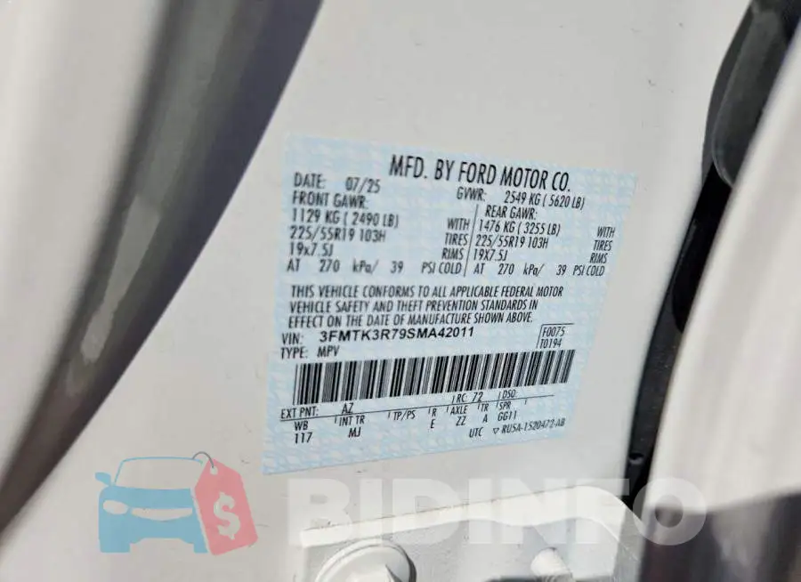 3FMTK3R79SMA42011 Photo# 13