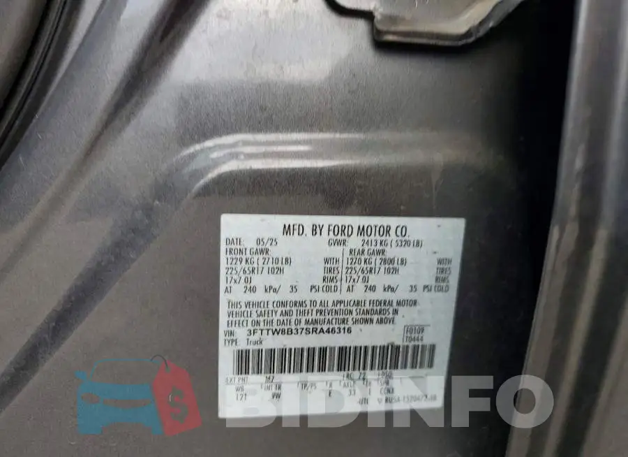 3FTTW8B37SRA46316 Photo# 12