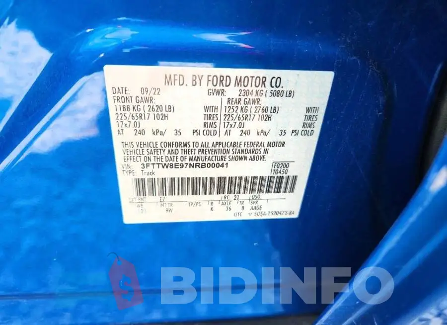 3FTTW8E97NRB00041 Photo# 12