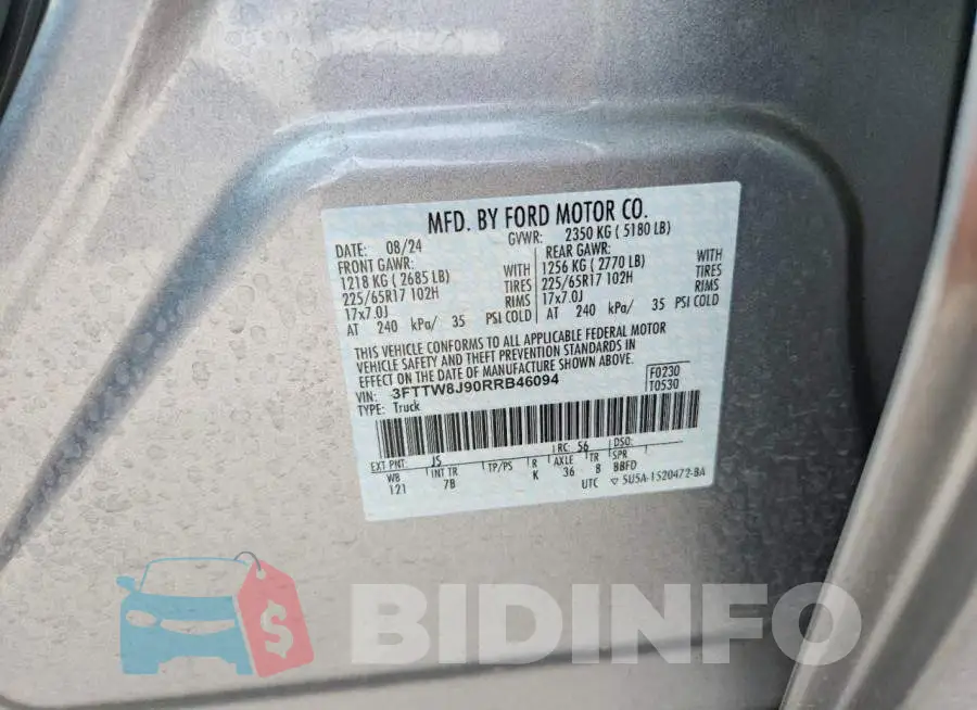 3FTTW8J90RRB46094 Photo# 13