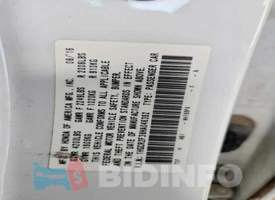 1HGCR2F38HA046392 Photo# 12