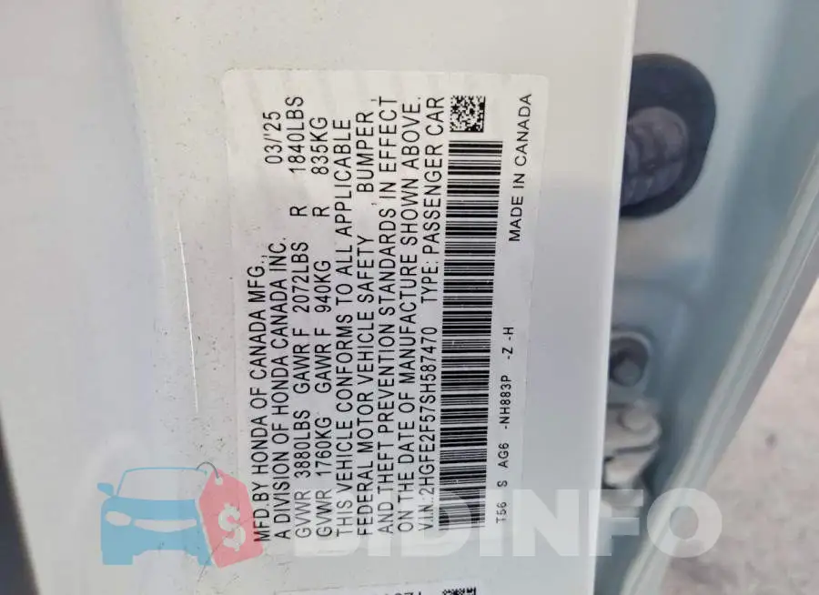 2HGFE2F57SH587470 Photo# 12