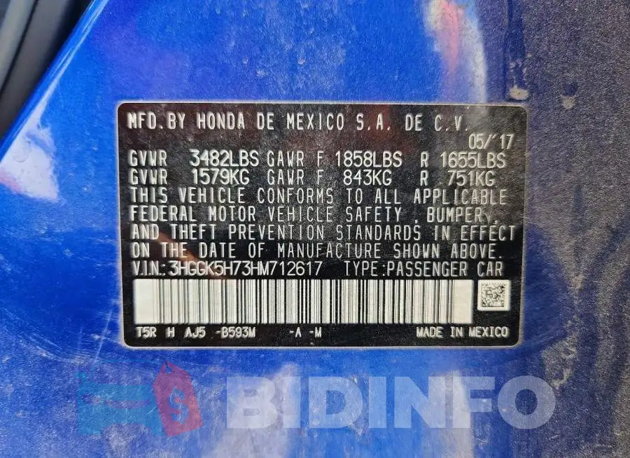 3HGGK5H73HM712617 Photo# 12