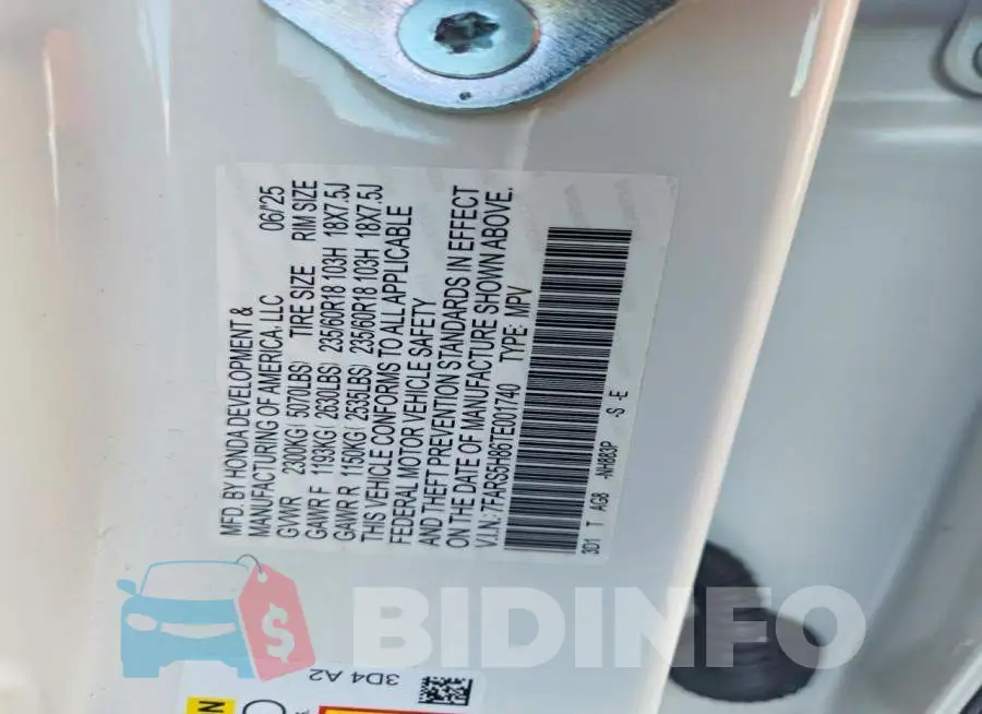 7FARS5H86TE001740 Photo# 12