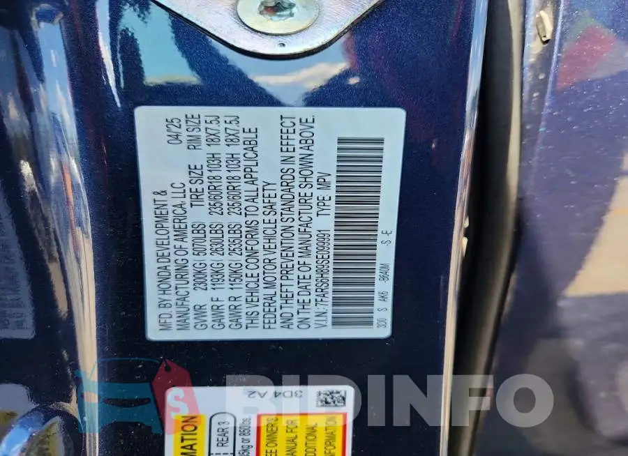 7FARS6H89SE099991 Photo# 13