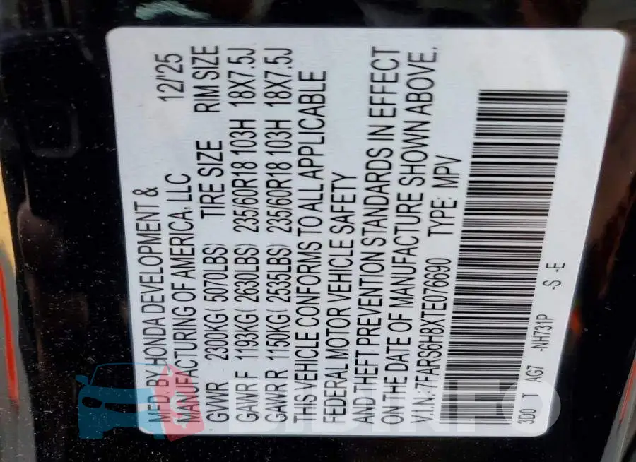 7FARS6H8XTE076690 Photo# 13