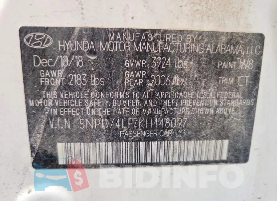 5NPD74LF7KH448097 Photo# 13