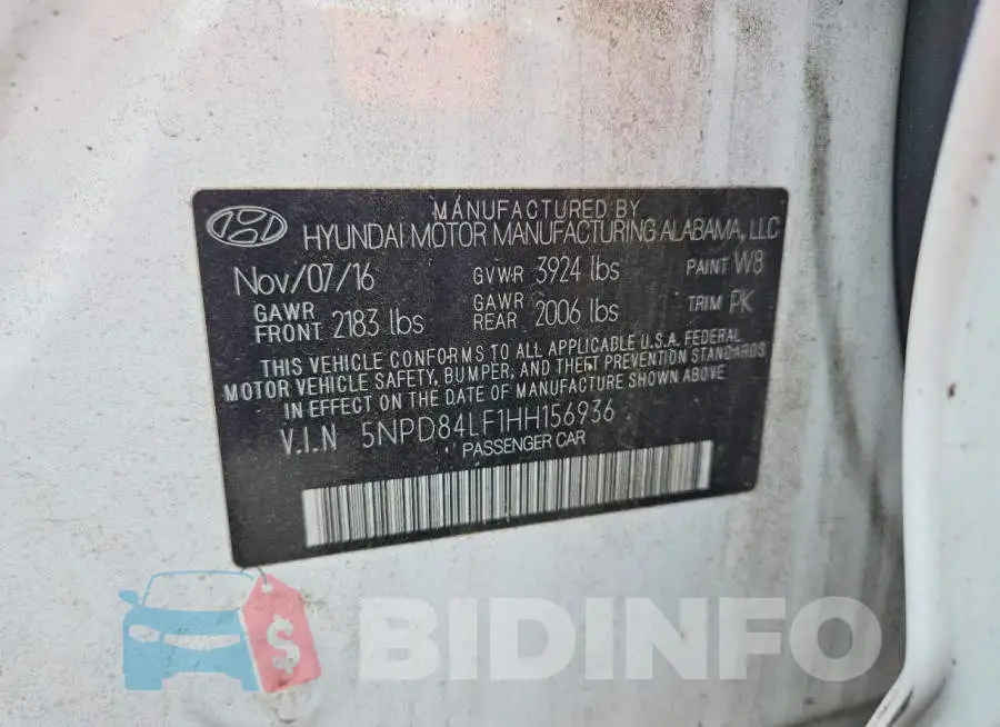 5NPD84LF1HH156936 Photo# 12
