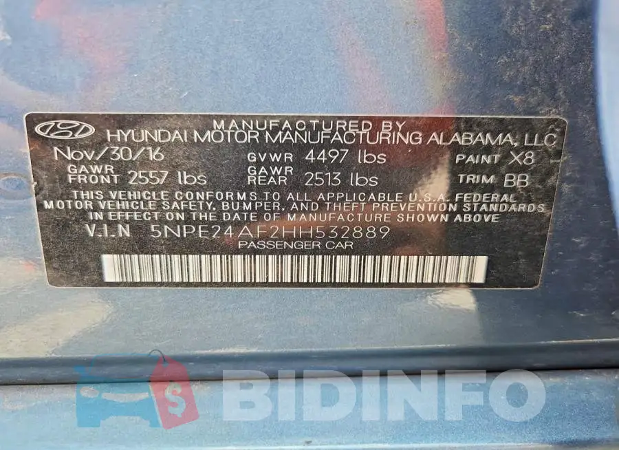 5NPE24AF2HH532889 Photo# 13