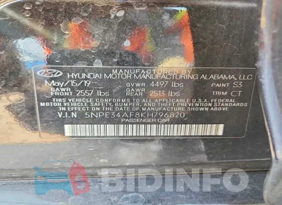 5NPE34AF8KH796820 Photo# 12